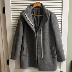 J Crew Mercantile Gray Wool Blend Coat